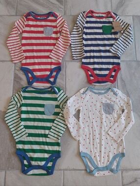Baby Boden Bundle Lot Striped Onesie Bodysuit And Stars Size 2 3 Years